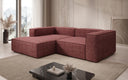 Designer corner sofa Lesley Mini in textured fabric