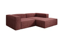 Designer corner sofa Lesley Mini in textured fabric
