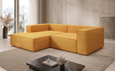Designer corner sofa Lesley Mini in textured fabric