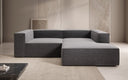 Designer corner sofa Lesley Mini in textured fabric