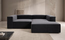 Designer corner sofa Lesley Mini in textured fabric