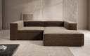 Designer corner sofa Lesley Mini in textured fabric