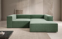 Designer corner sofa Lesley Mini in textured fabric