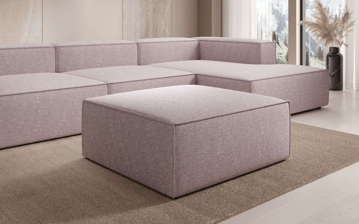 Lesley Side Stool in Textured Fabric