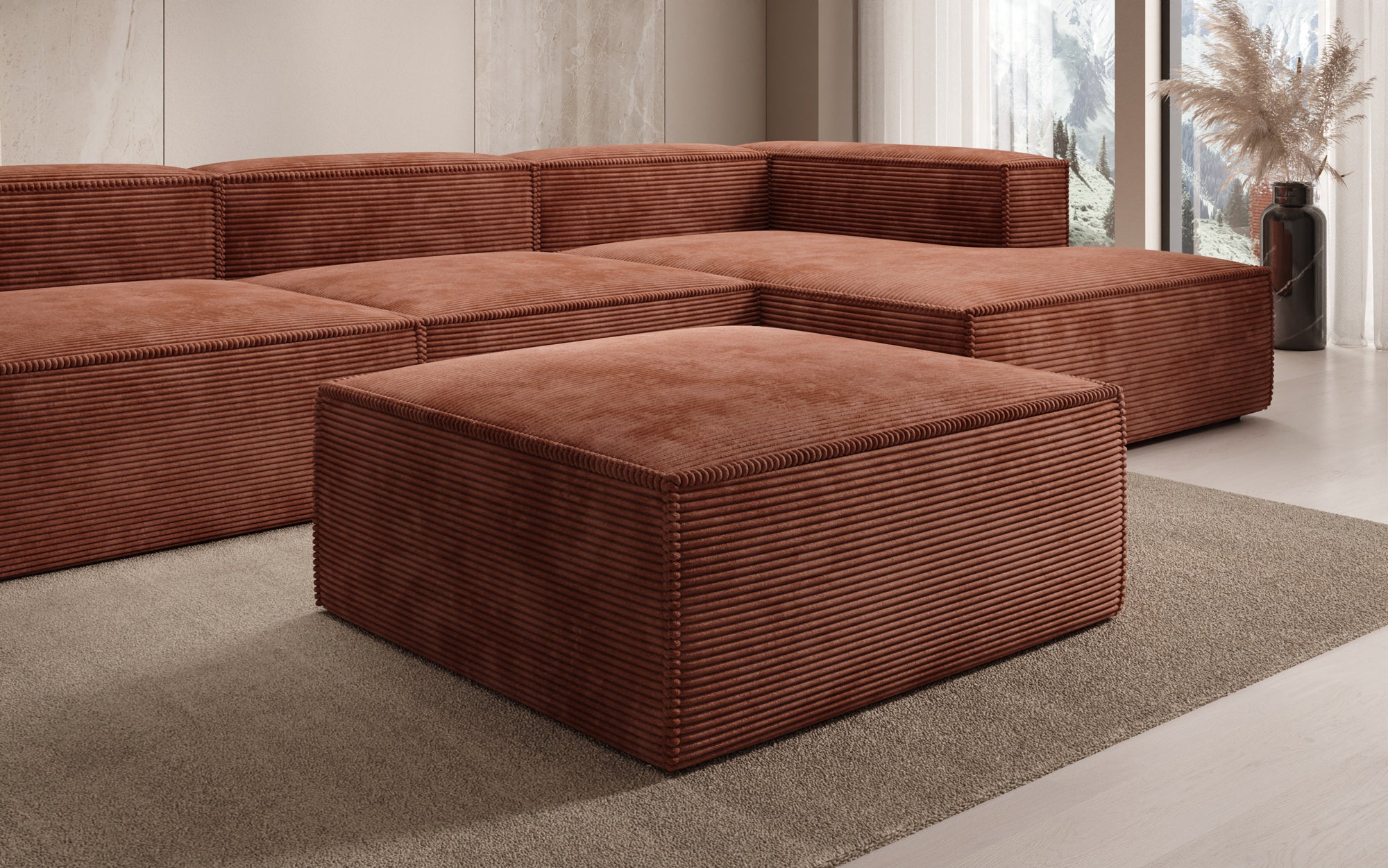 Lesley Side Stool in Corduroy