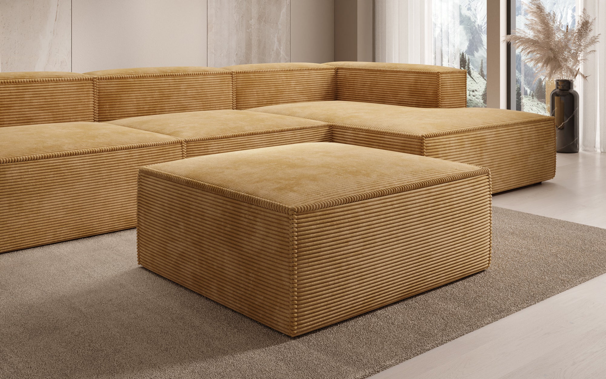 Lesley Side Stool in Corduroy