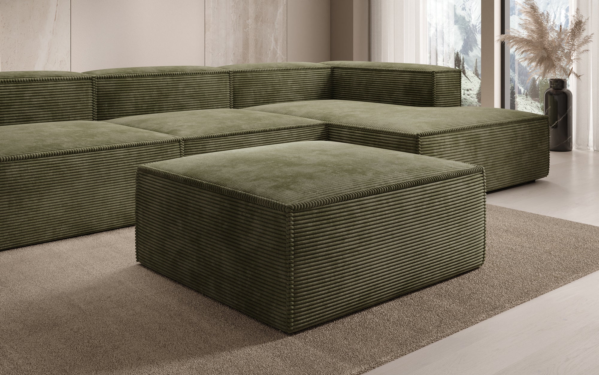 Lesley Side Stool in Corduroy