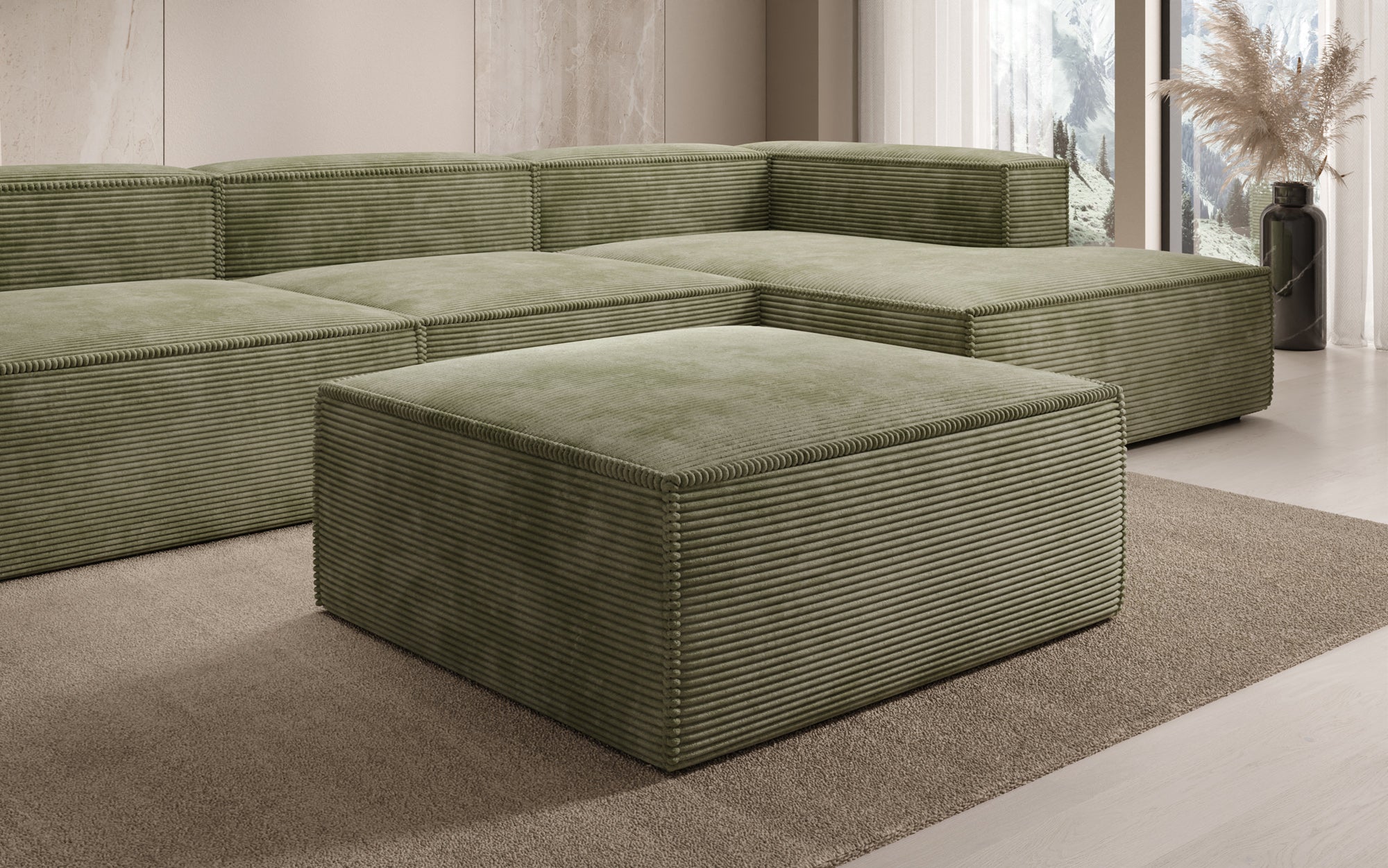 Lesley Side Stool in Corduroy