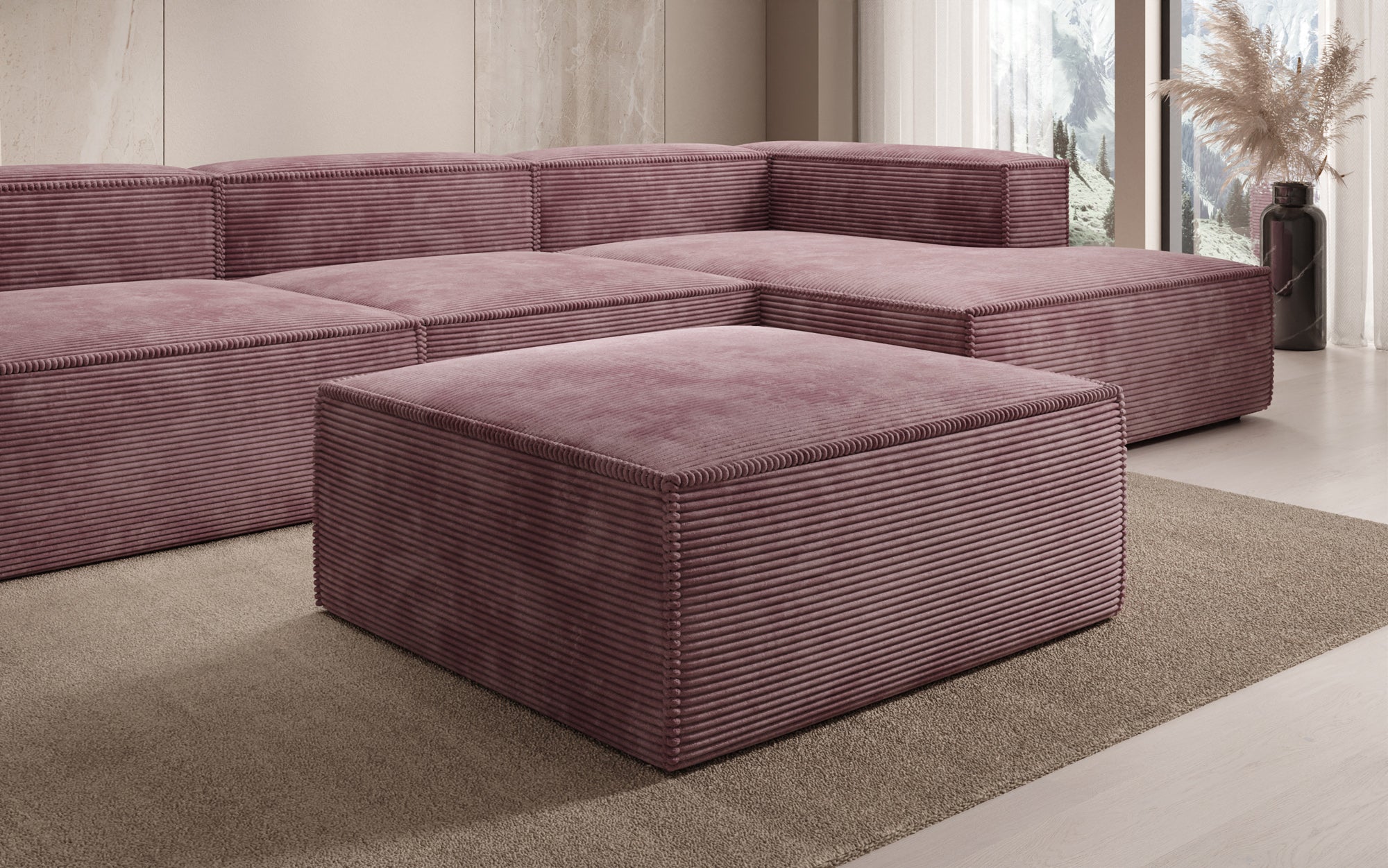 Lesley Side Stool in Corduroy