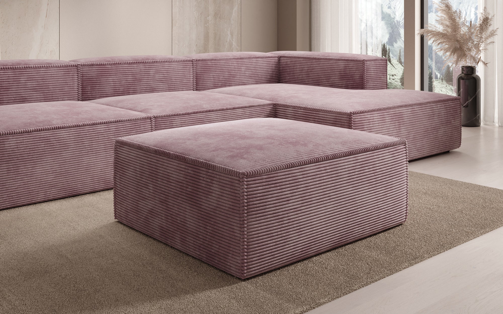 Lesley Side Stool in Corduroy