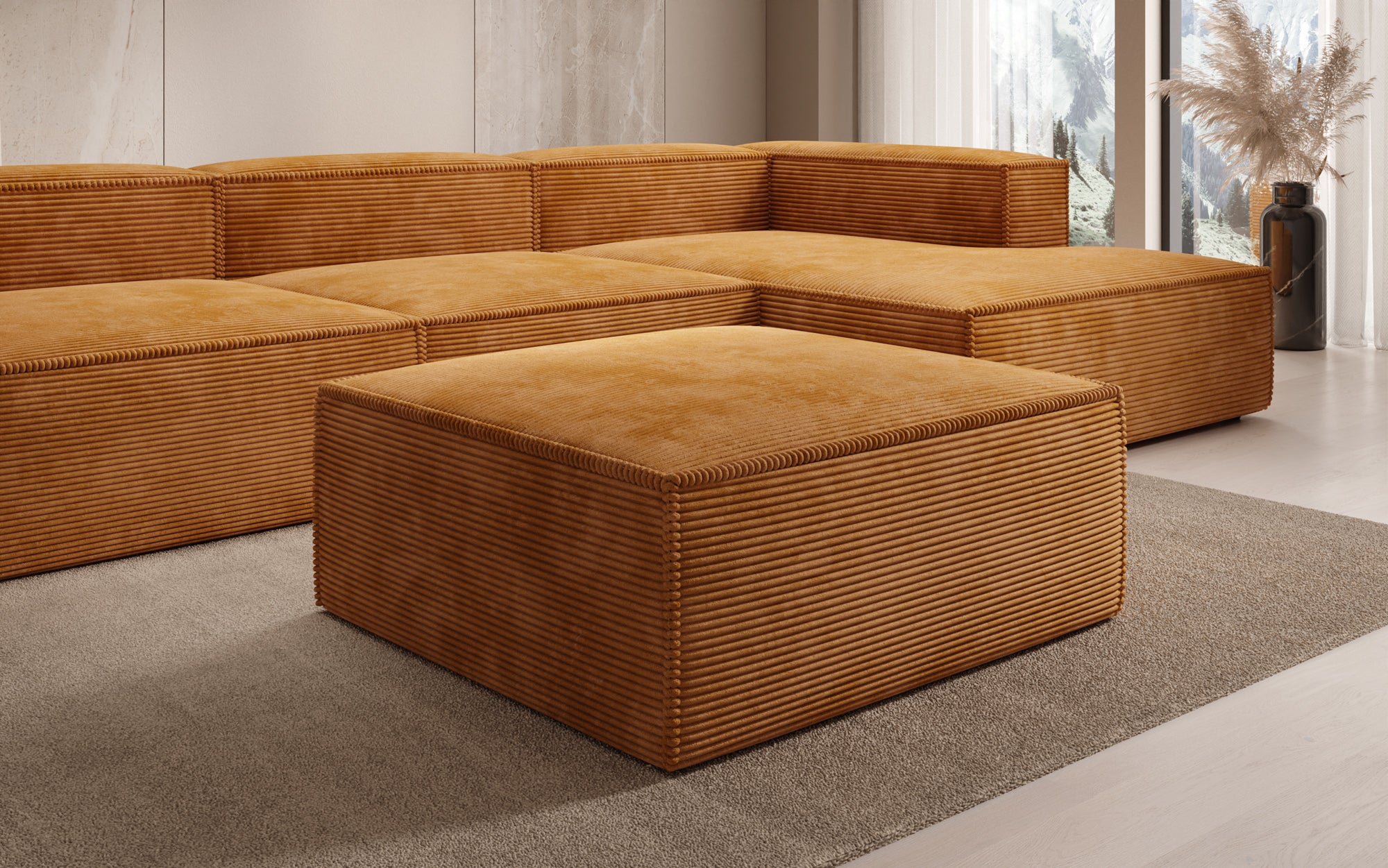 Lesley Side Stool in Corduroy