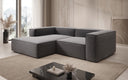 Designer corner sofa Lesley Mini in textured fabric