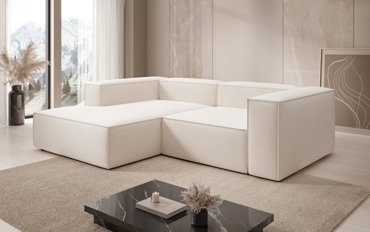 Designer Sofa Lesley L Mini in Textured Fabric