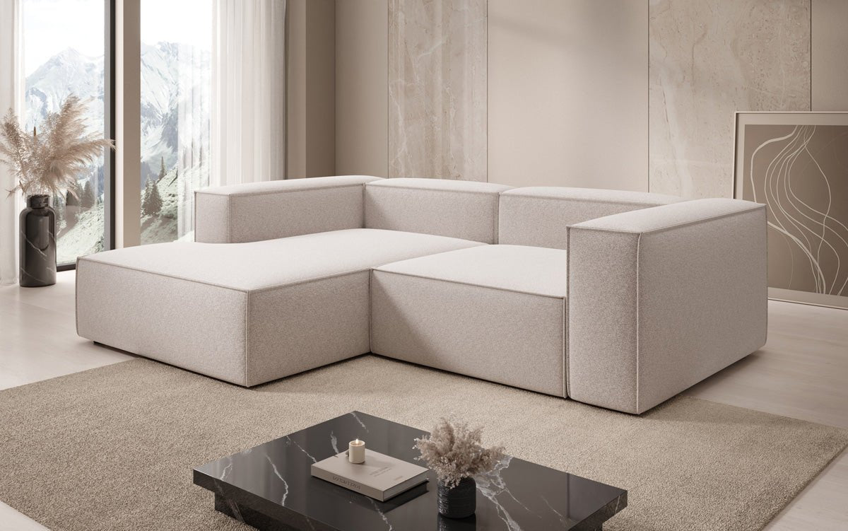 Designer Sofa Lesley L Mini in Textured Fabric