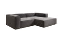 Designer corner sofa Lesley Mini in textured fabric