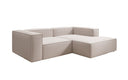 Designer corner sofa Lesley Mini in textured fabric