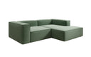 Designer corner sofa Lesley Mini in textured fabric