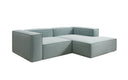 Designer corner sofa Lesley Mini in textured fabric