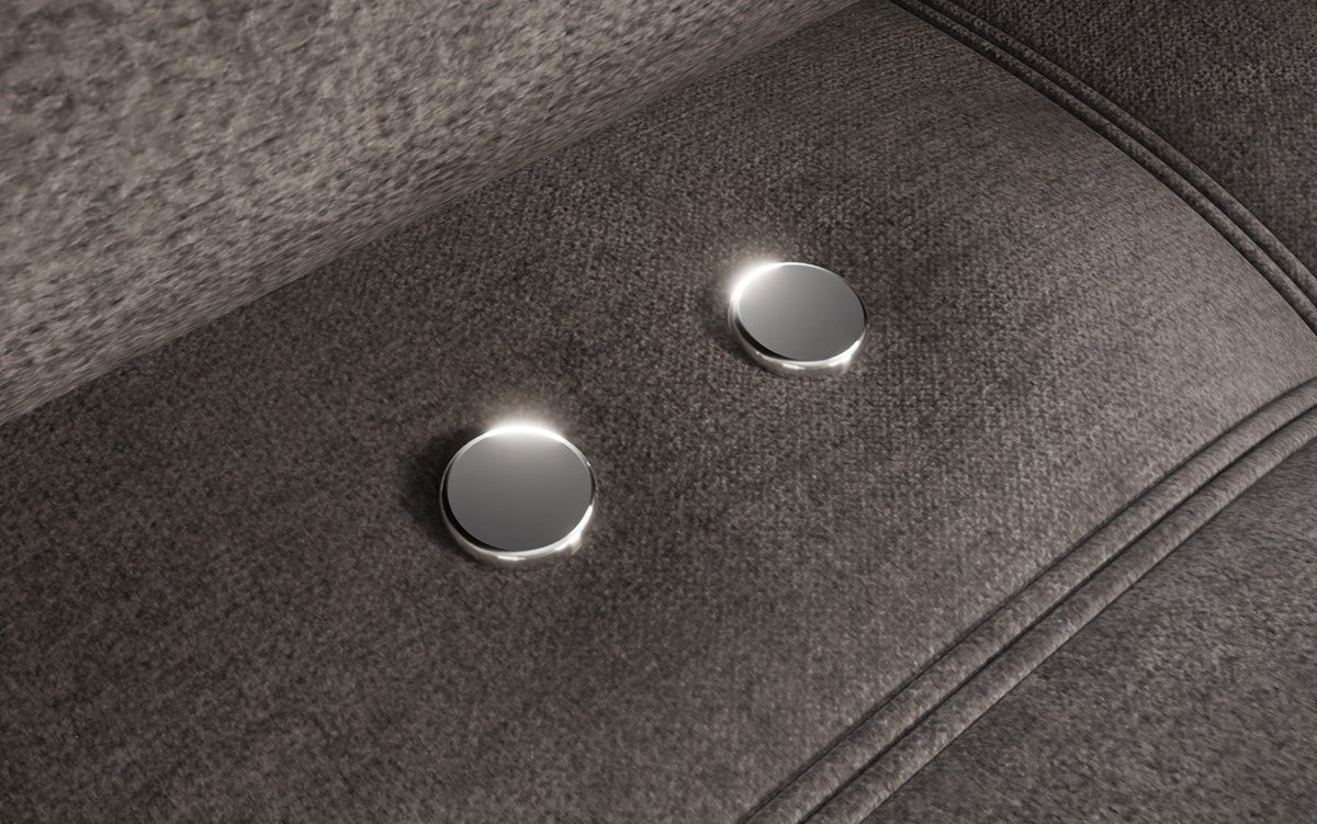 Designer Sofa Sydney L velvet with electric sleeping function