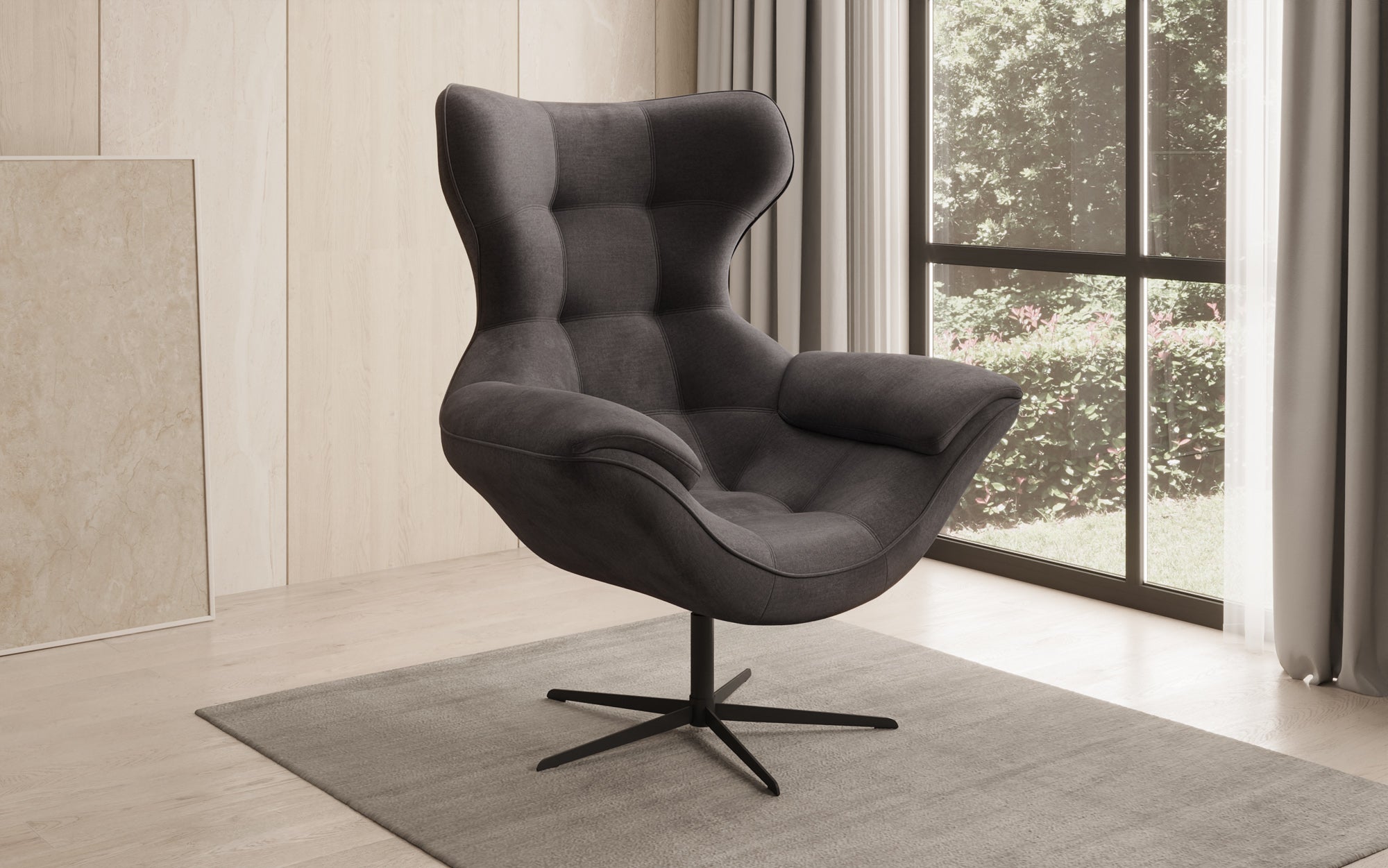 Designer sofa armchair Aurelio in velvet