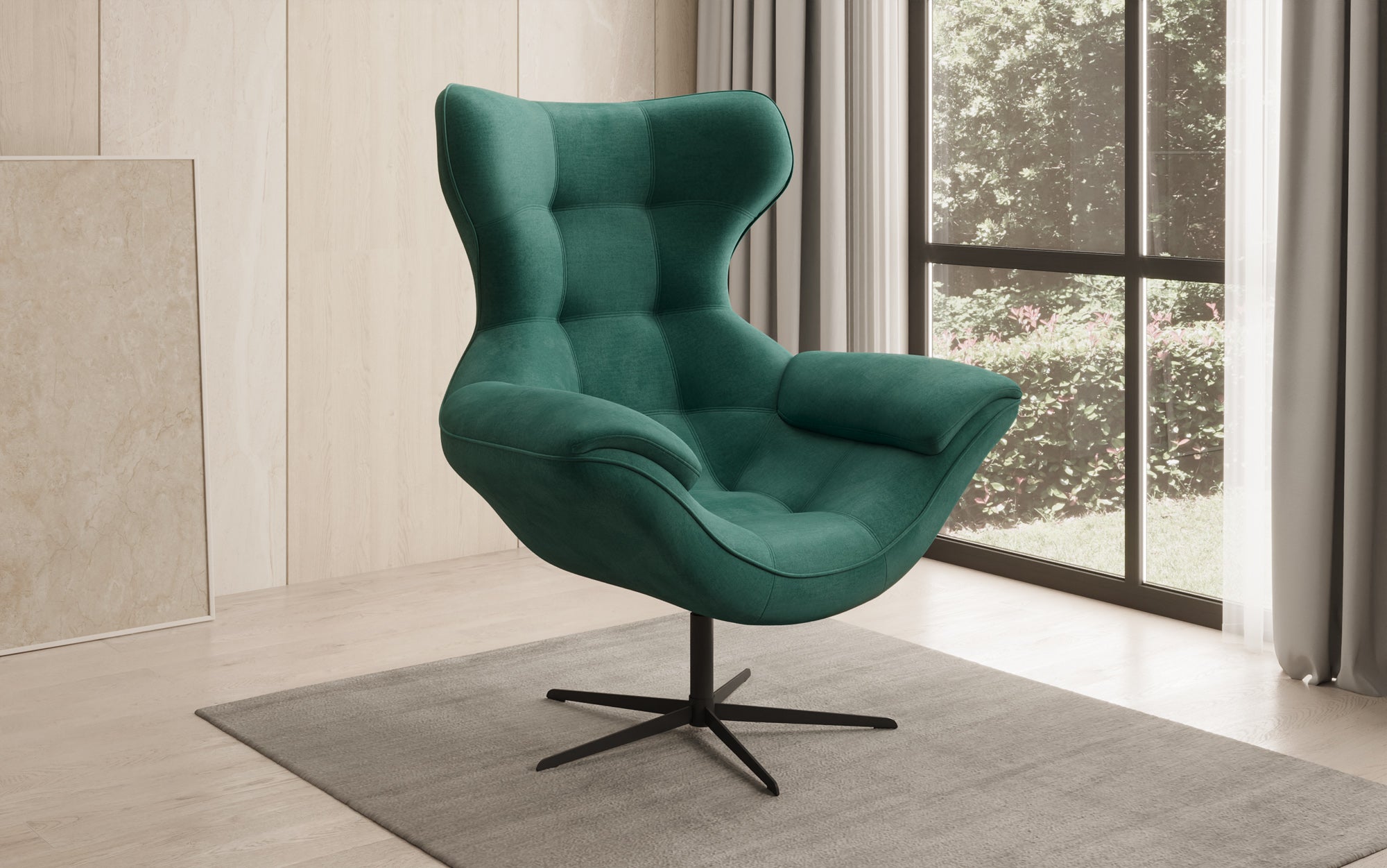 Designer sofa armchair Aurelio in velvet