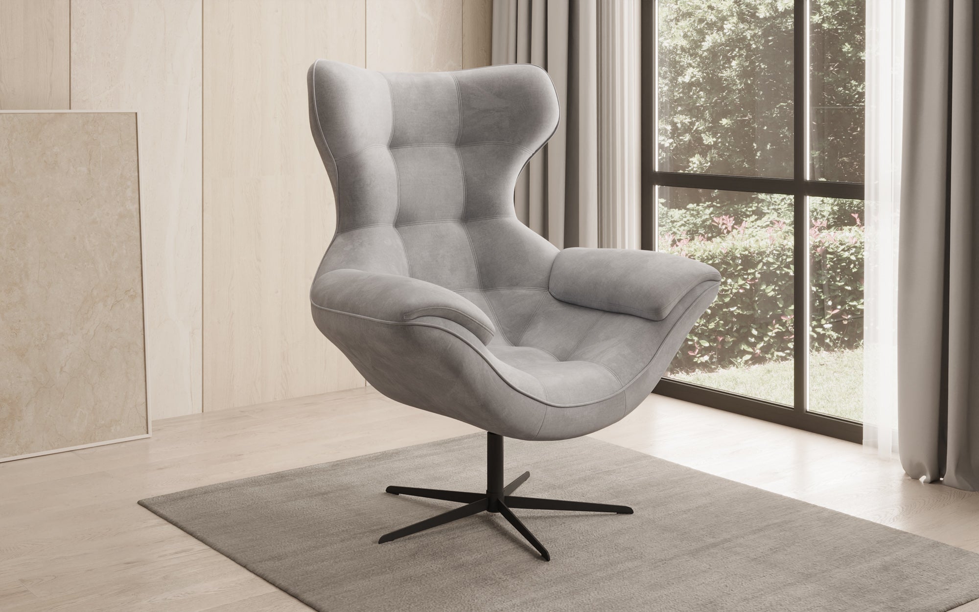 Designer sofa armchair Aurelio in velvet