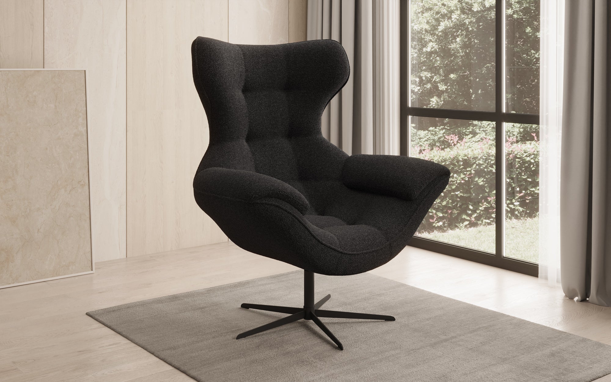 Designer Sofa-Sessel Aurelio in Bouclé