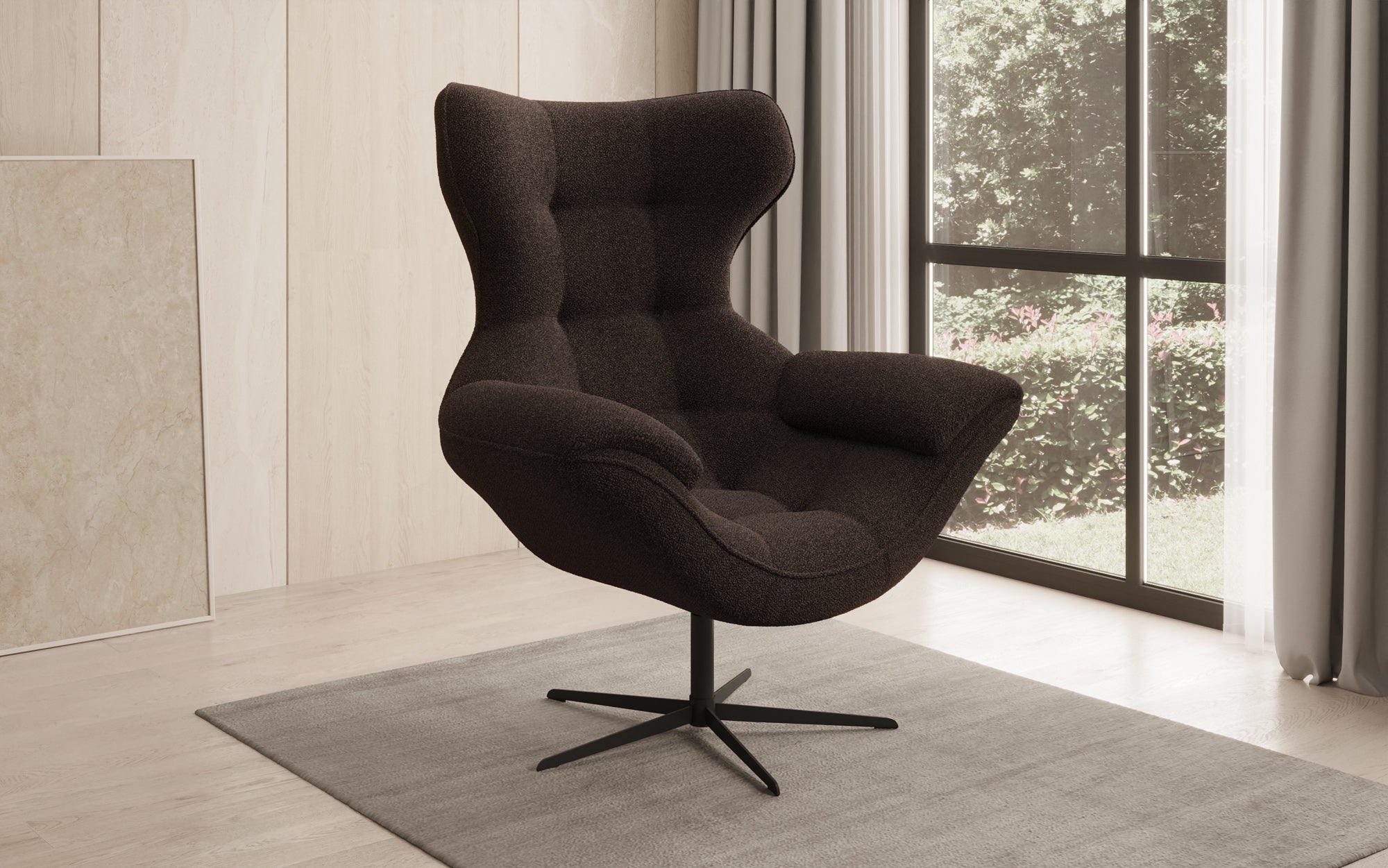 Designer Sofa-Sessel Aurelio in Bouclé