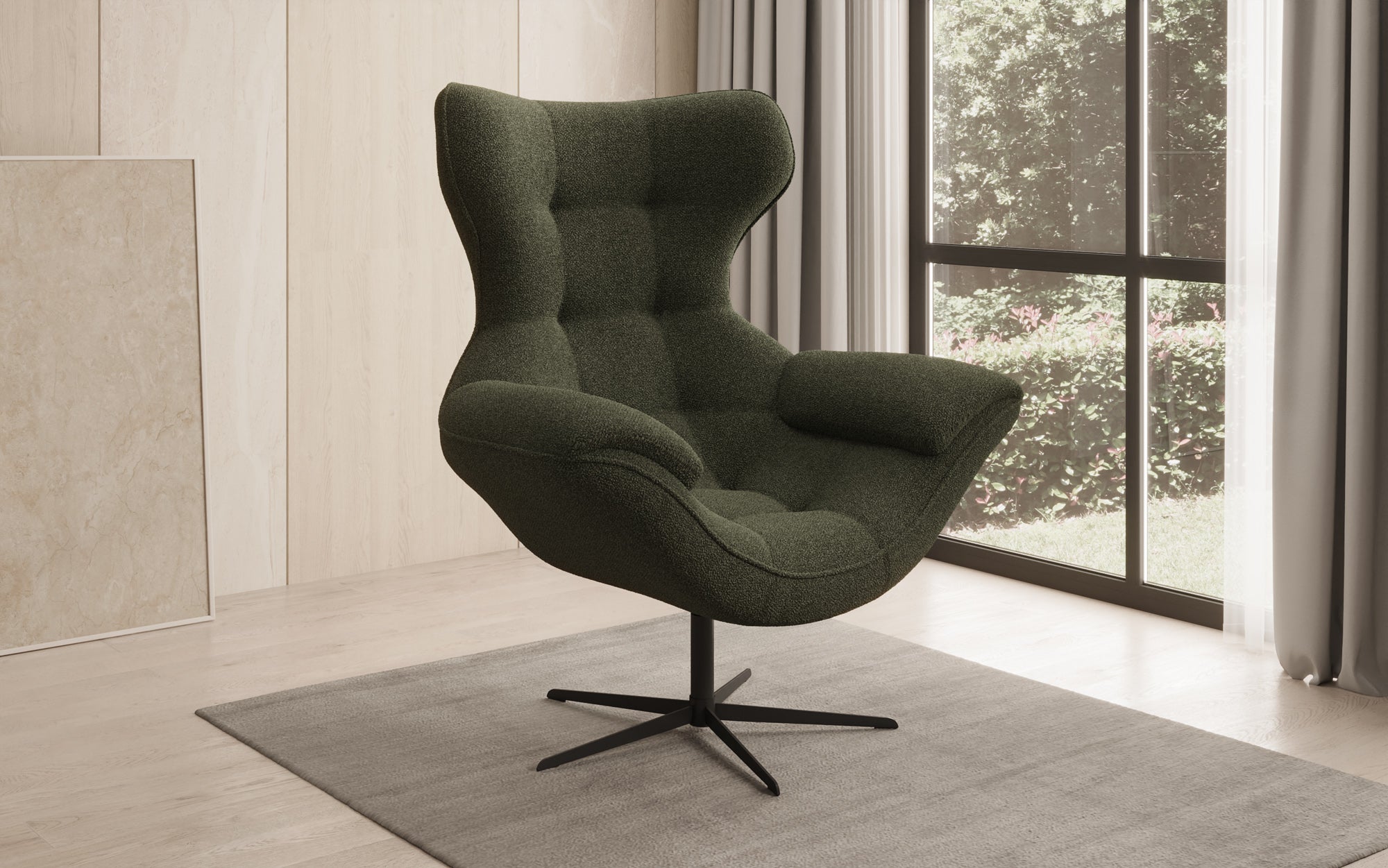 Designer Sofa-Sessel Aurelio in Bouclé