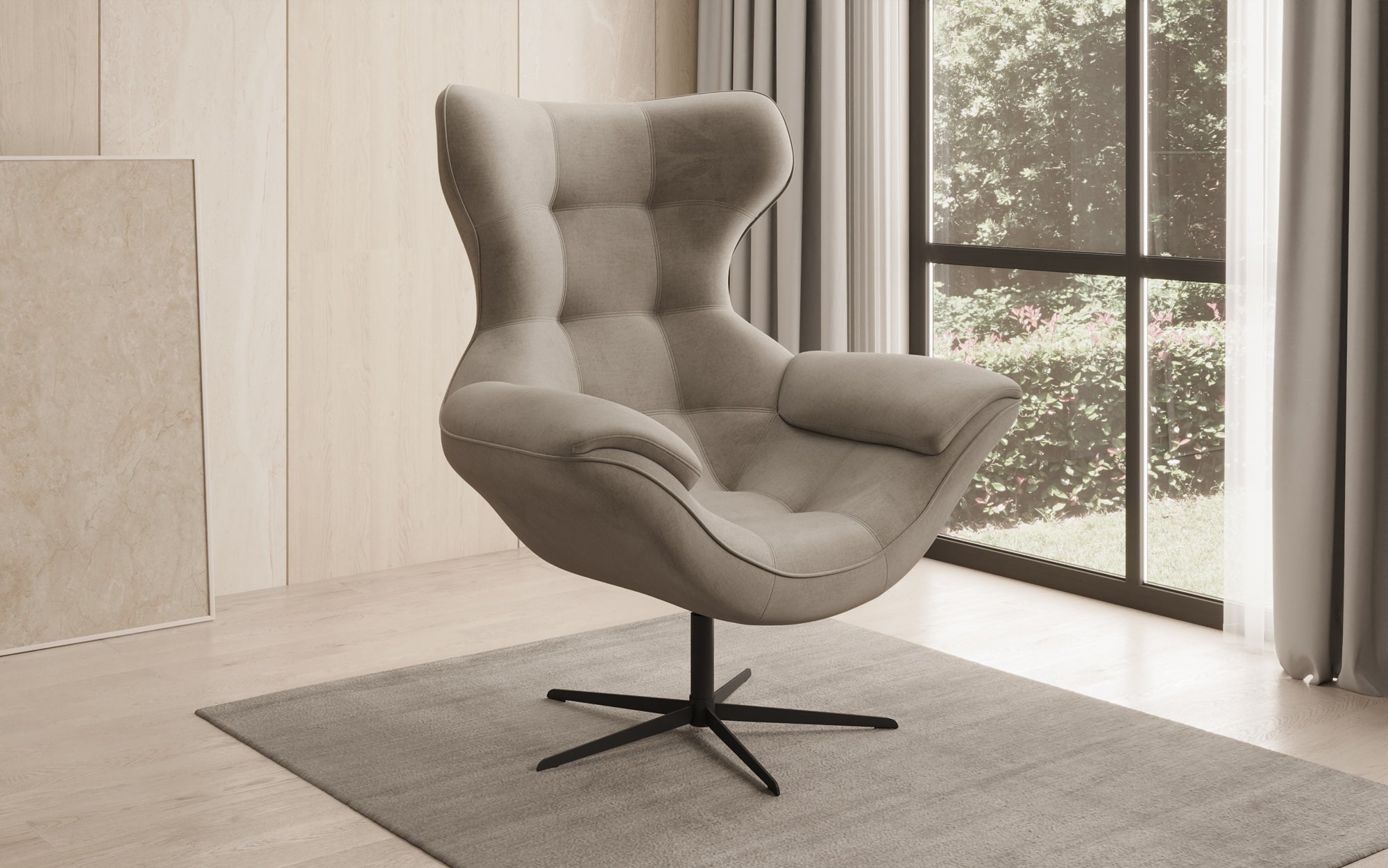 Designer sofa armchair Aurelio in velvet