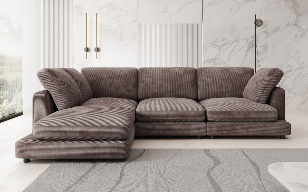 Designer Sofa Thalessa L in Corduroy