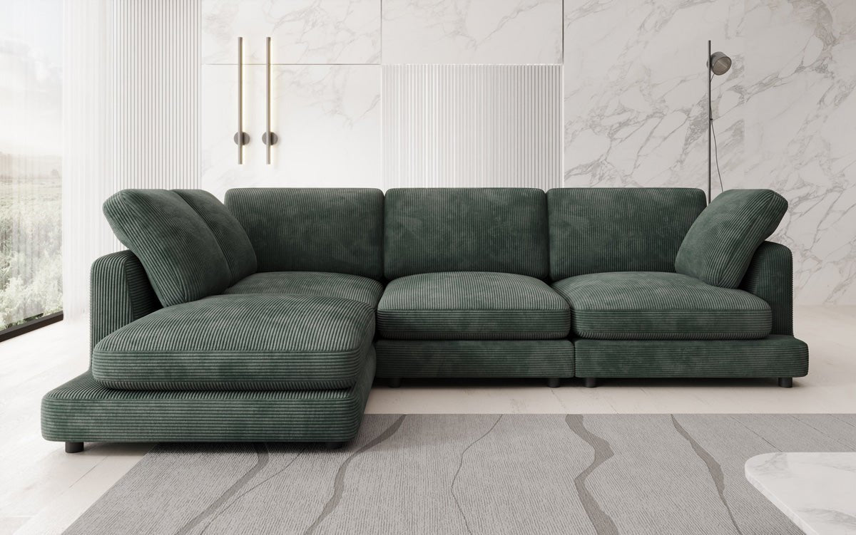 Designer Sofa Thalessa L in Corduroy