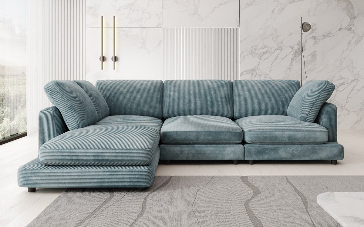 Designer Sofa Thalessa L in Corduroy