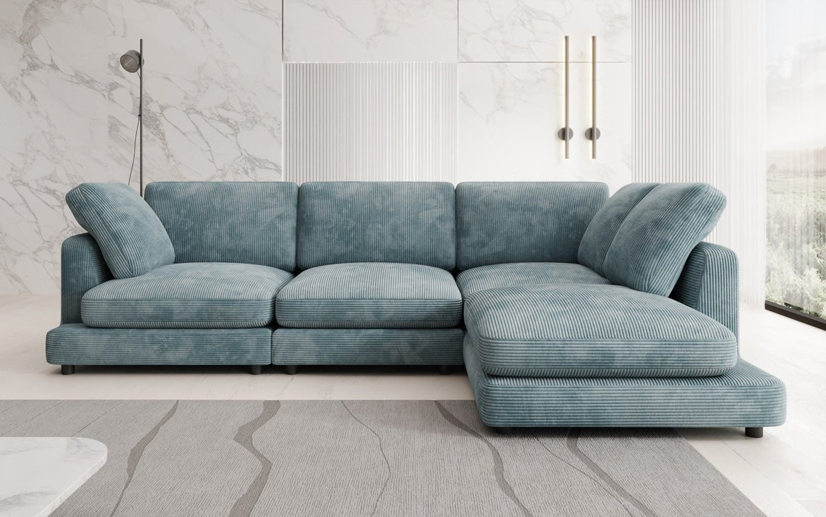 Designer Sofa Thalessa L in Corduroy