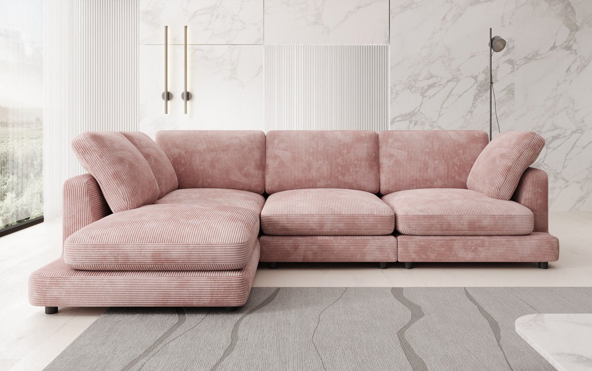 Designer Sofa Thalessa L in Corduroy
