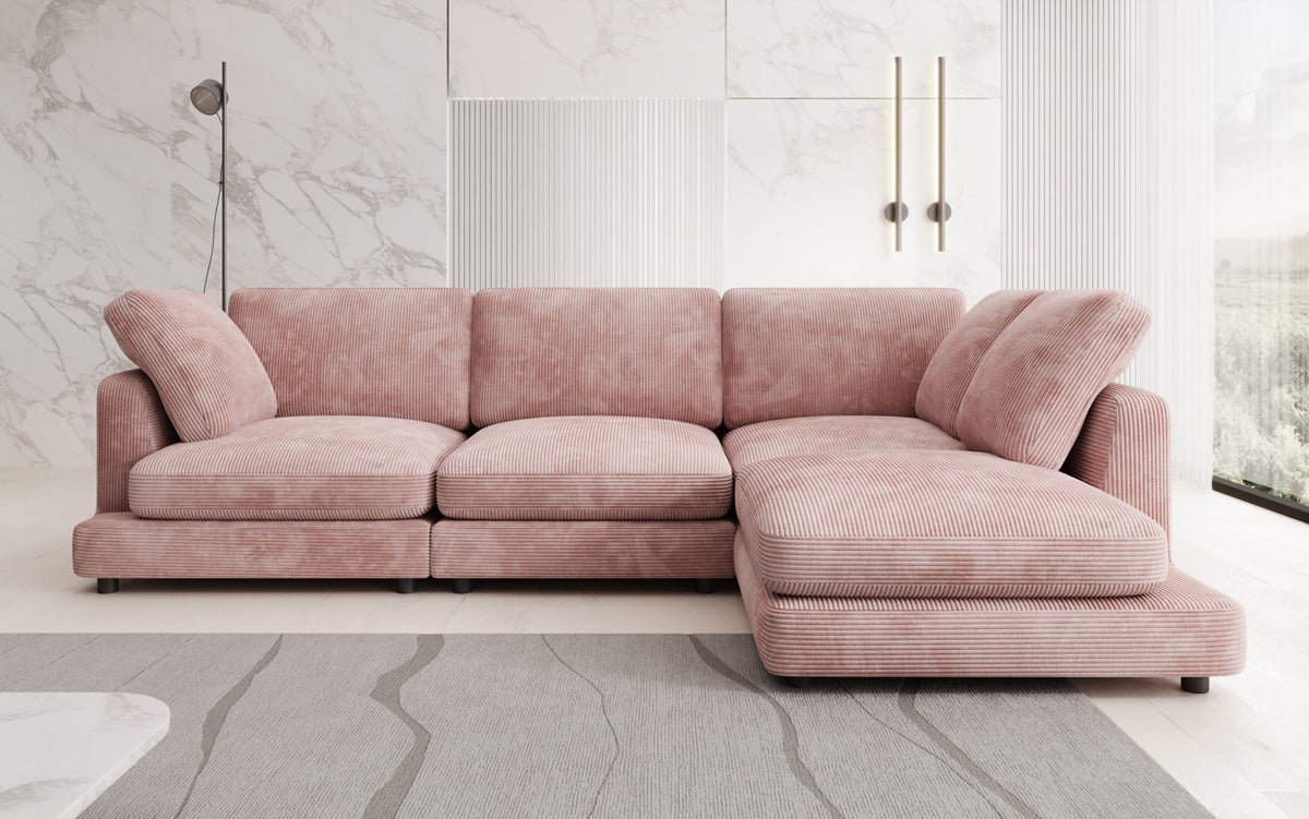 Designer Sofa Thalessa L in Corduroy