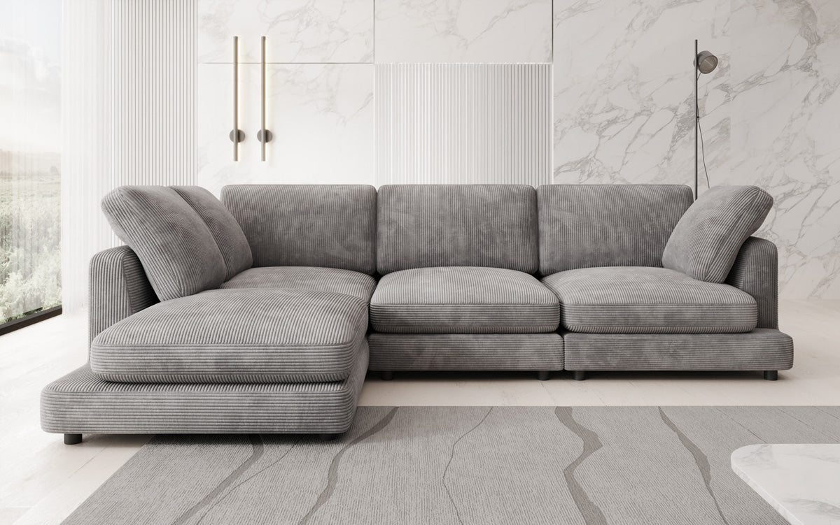 Designer Sofa Thalessa L in Corduroy