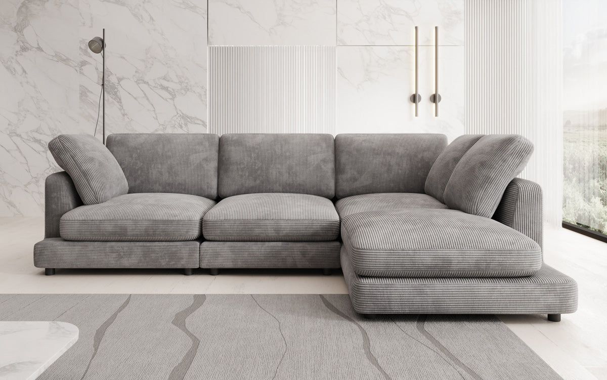 Designer Sofa Thalessa L in Corduroy