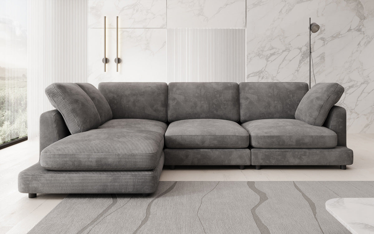 Designer Sofa Thalessa L in Corduroy