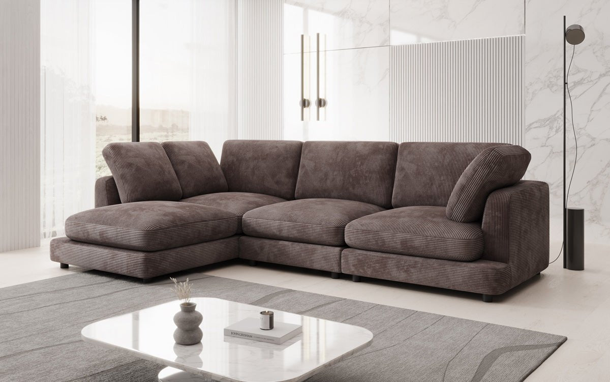 Designer Sofa Thalessa L in Corduroy