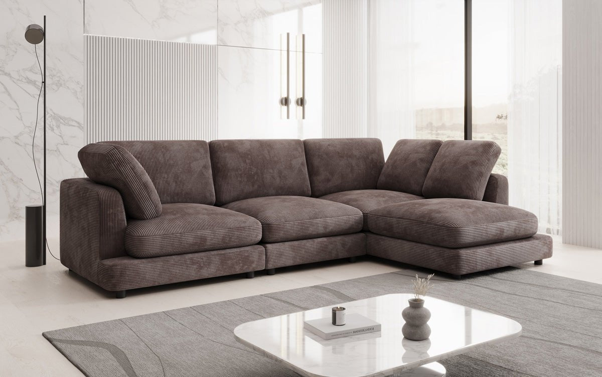 Designer Sofa Thalessa L in Corduroy