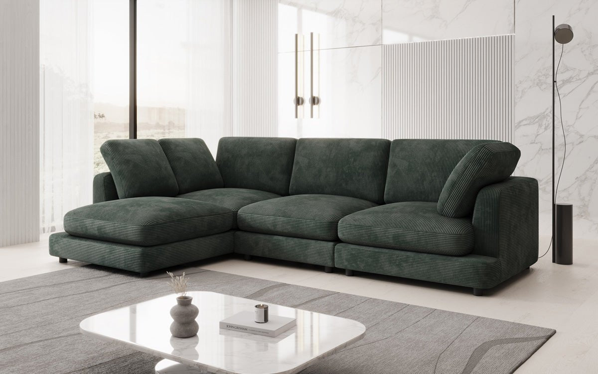 Designer Sofa Thalessa L in Corduroy