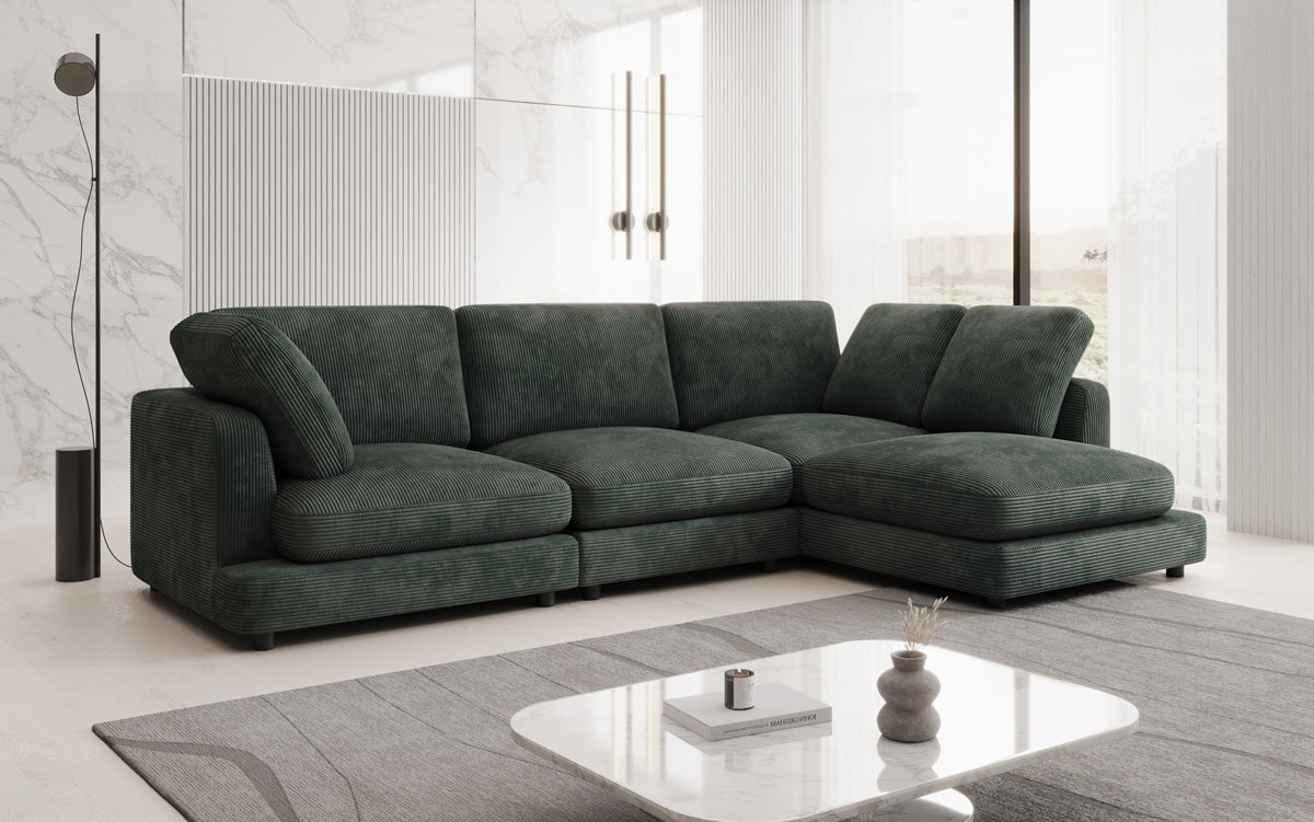 Designer Sofa Thalessa L in Corduroy