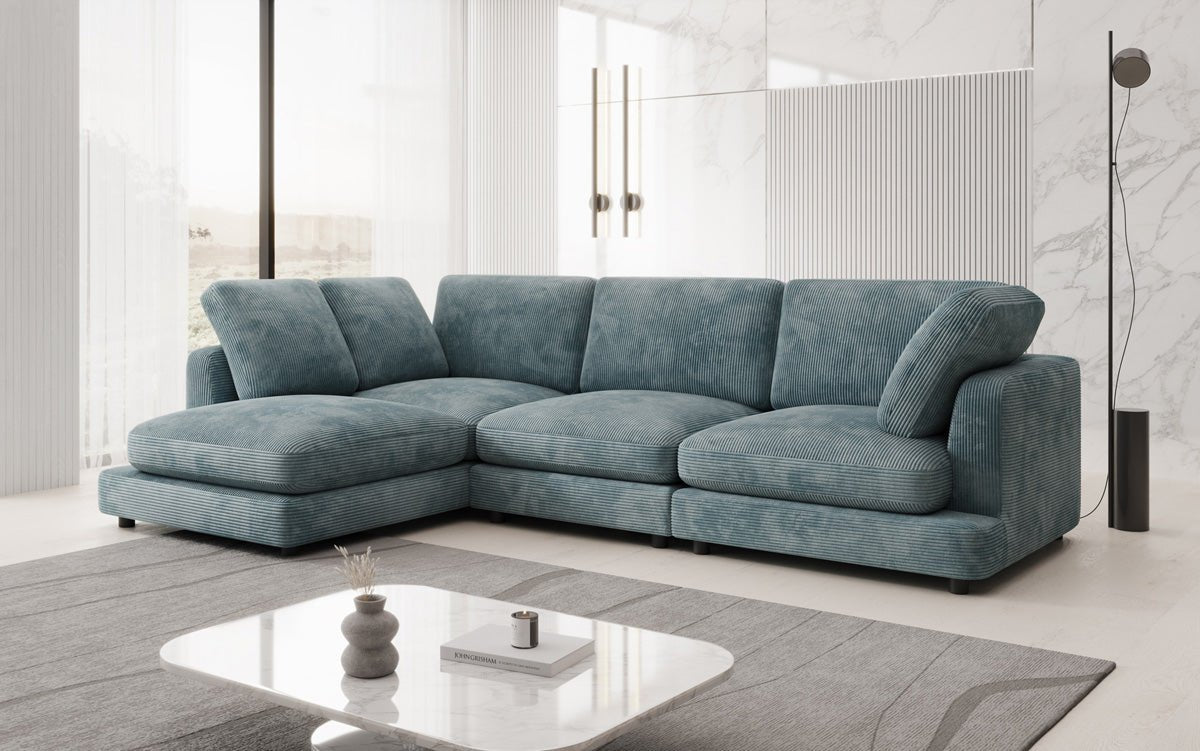 Designer Sofa Thalessa L in Corduroy