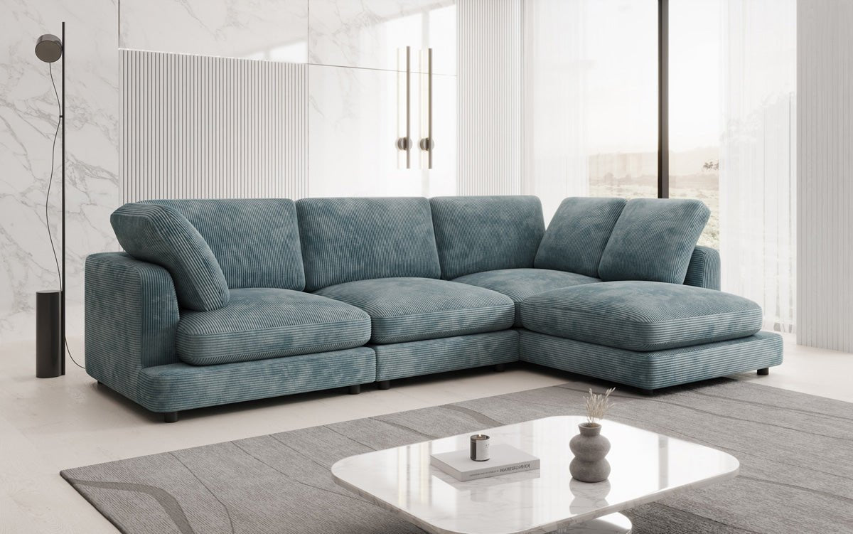 Designer Sofa Thalessa L in Corduroy