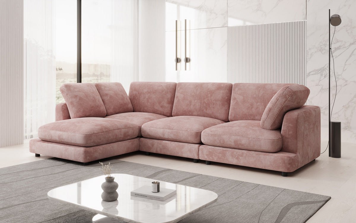 Designer Sofa Thalessa L in Corduroy