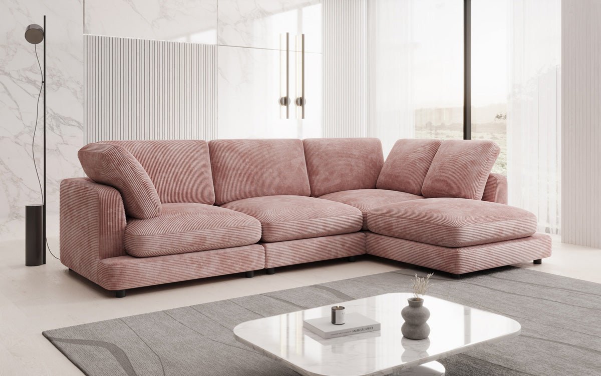 Designer Sofa Thalessa L in Corduroy