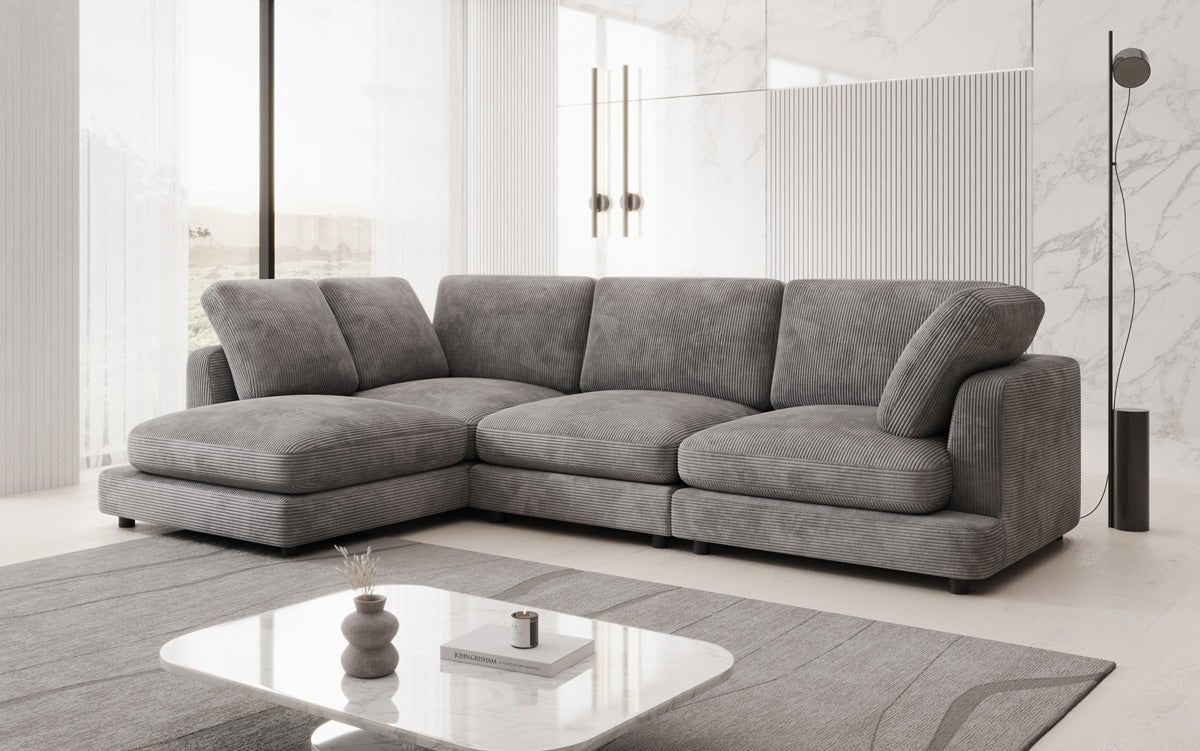 Designer Sofa Thalessa L in Corduroy