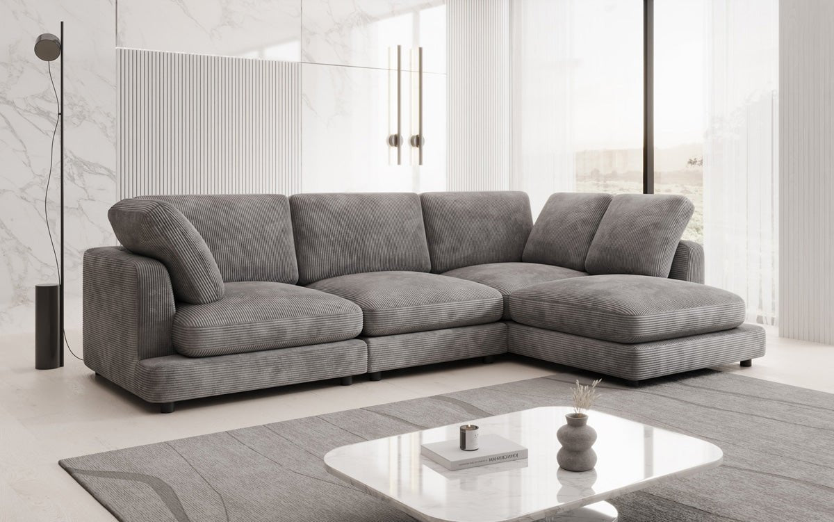 Designer Sofa Thalessa L in Corduroy