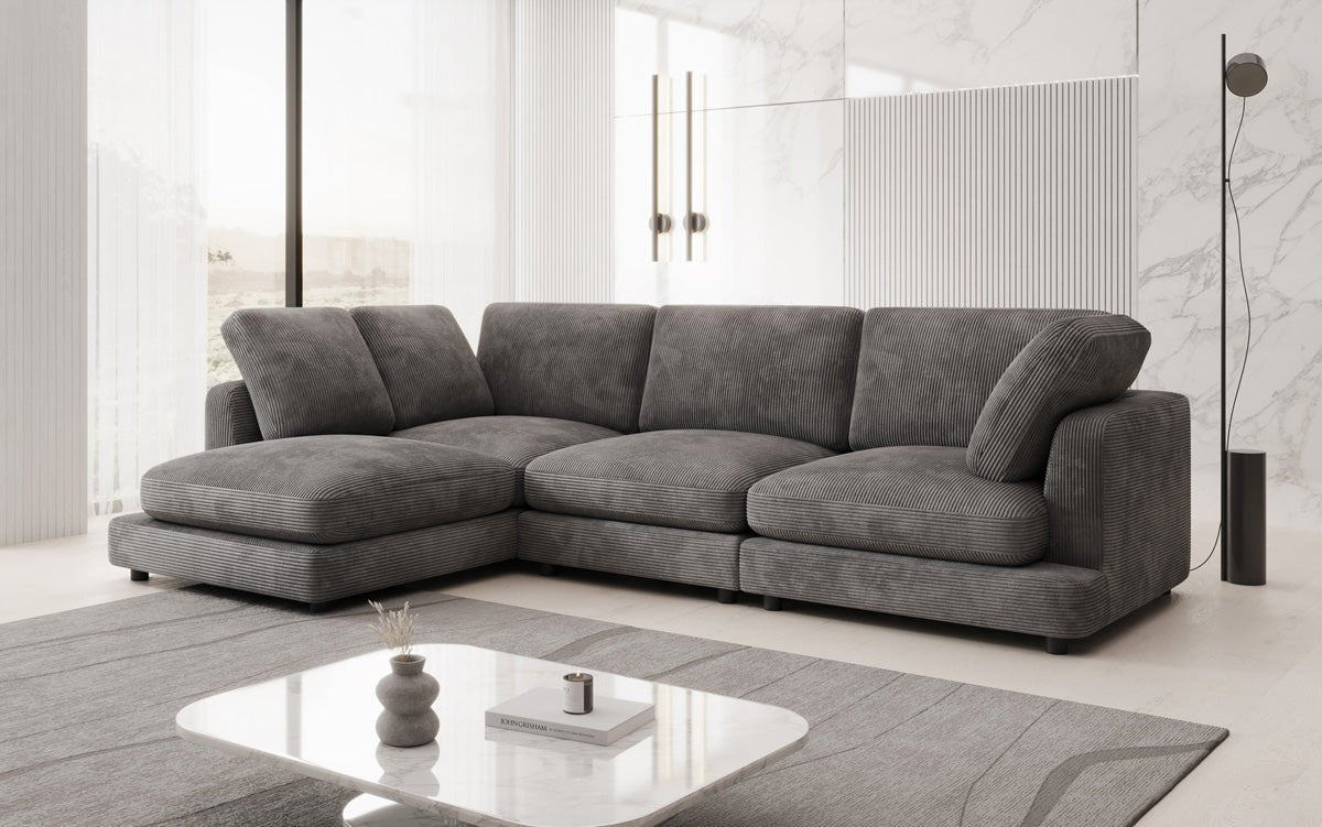 Designer Sofa Thalessa L in Corduroy